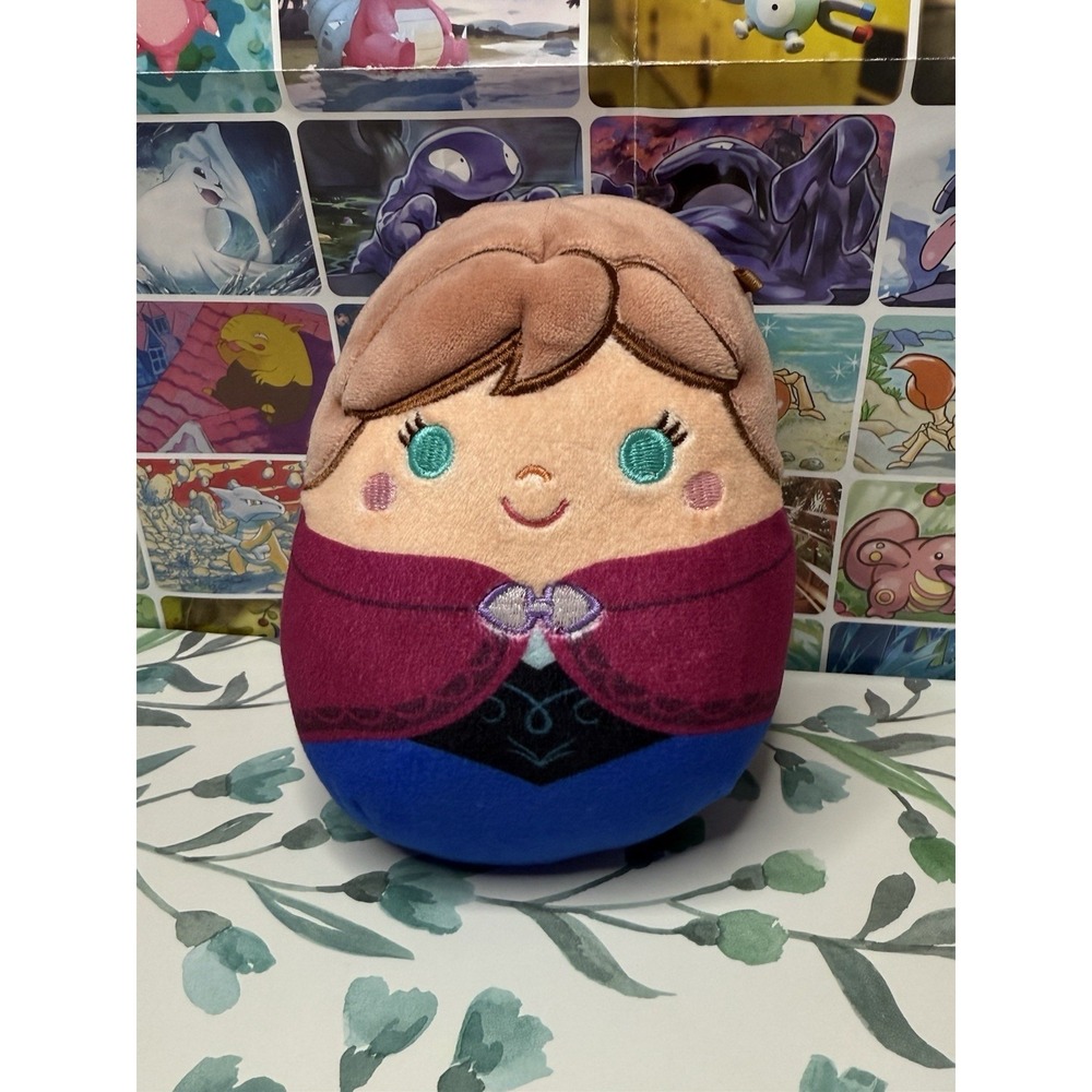 Disney Frozen Anna Squishmallows Plush 6" Kellytoy Princess Stuffed Toy‎